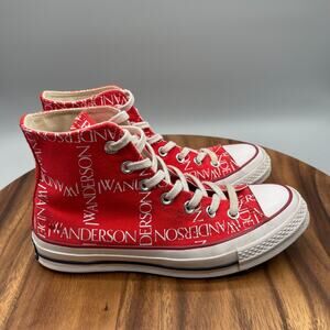 Converse Chuck 70 Shoes Womens 7 Red Hi Tops x J.W. Anderson Skate Casual School